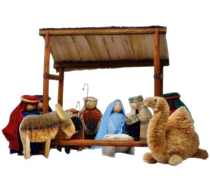 Brushart Bristle Brush Nativity Set